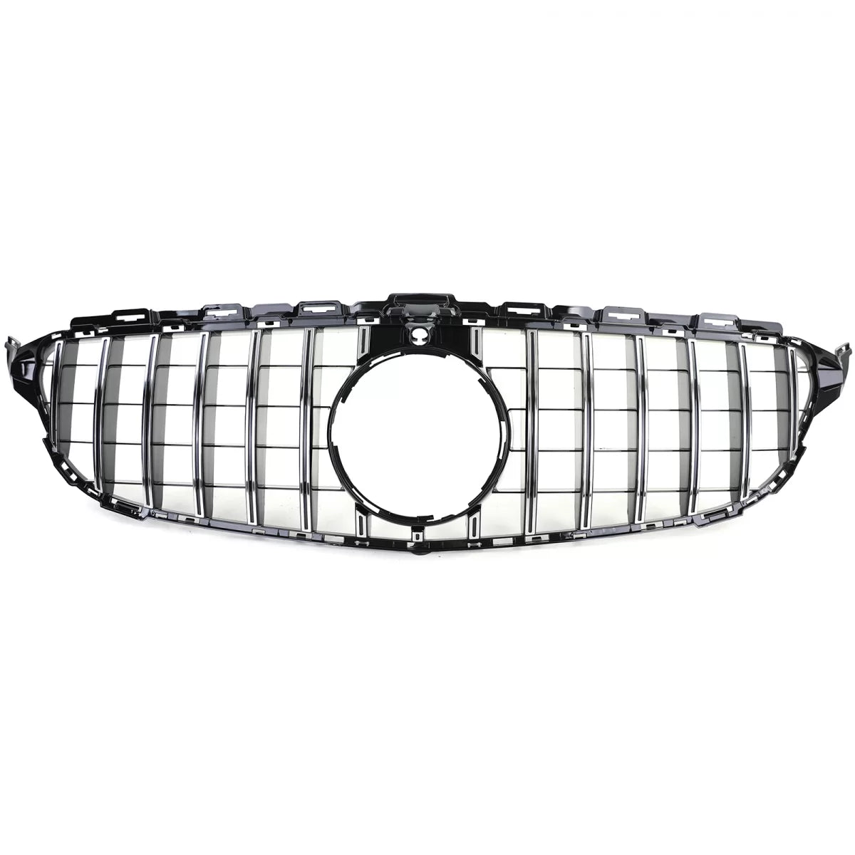 Griglia Sportiva Nero Lucido Cromata per Mercedes Classe C W205 S205 2014-2018