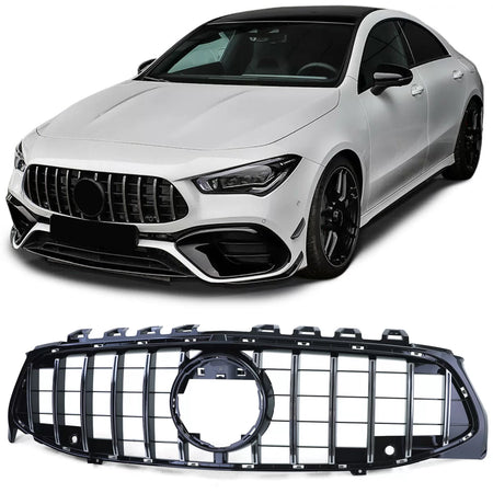 Griglia Sportiva Nera Lucida con Cromature per Mercedes CLA C118 X118 dal 19