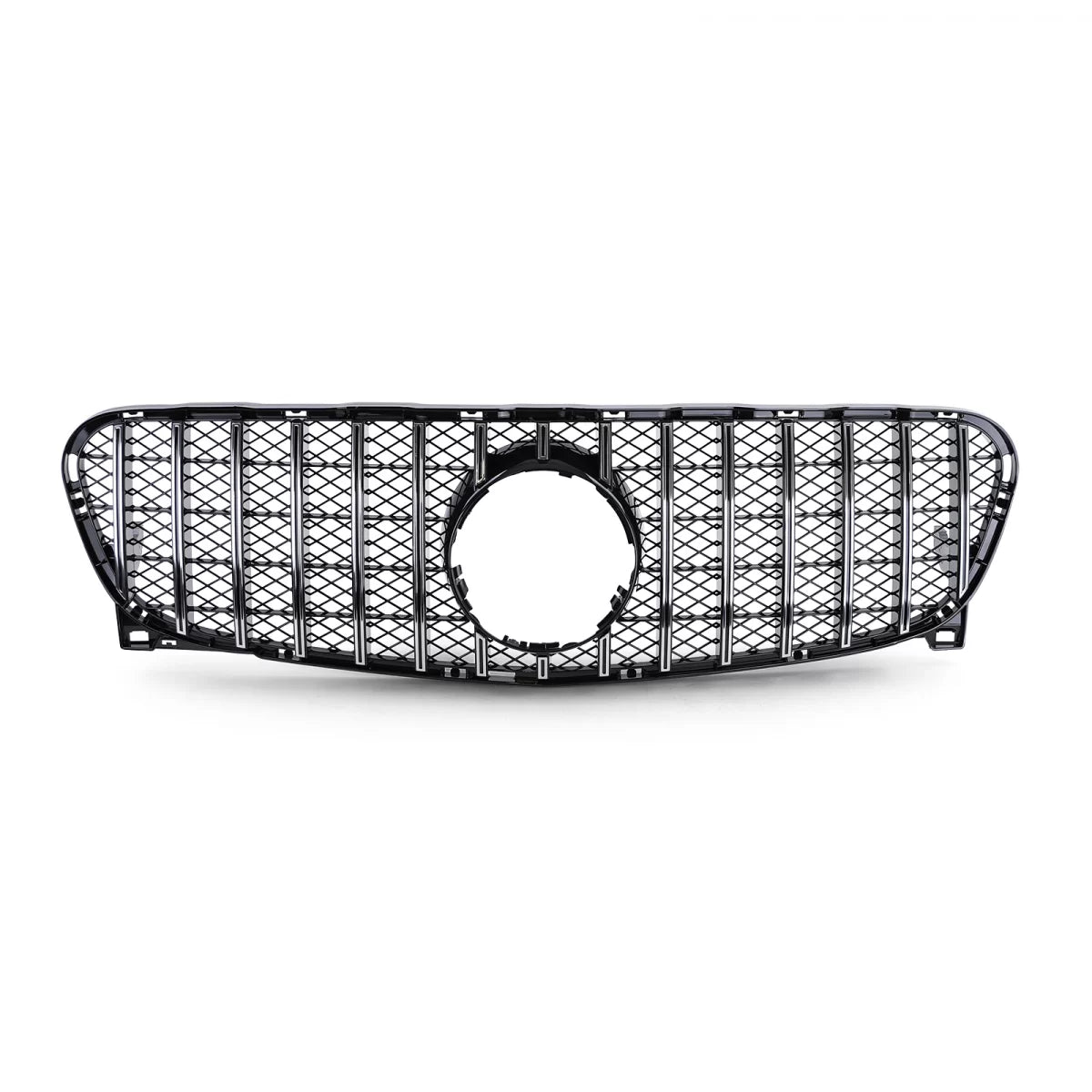 Griglia Sportiva Nera Lucida con Cromature per Mercedes GLA X156 13-16