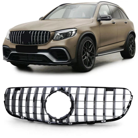 Griglia Sportiva Nera Lucida con Cromature per Mercedes GLC X253 Coupe C253