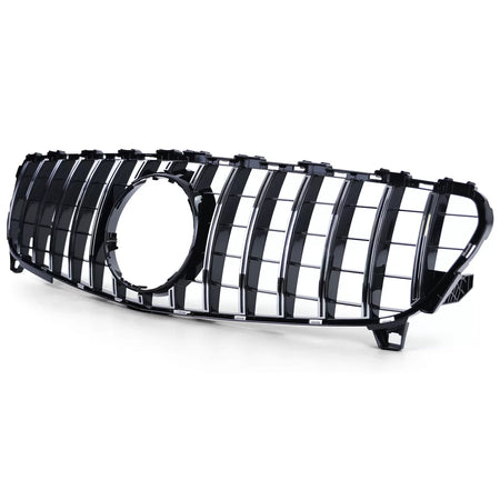 Griglia Sportiva Nera Lucida con Cromature per Mercedes W176 Facelift 15-18