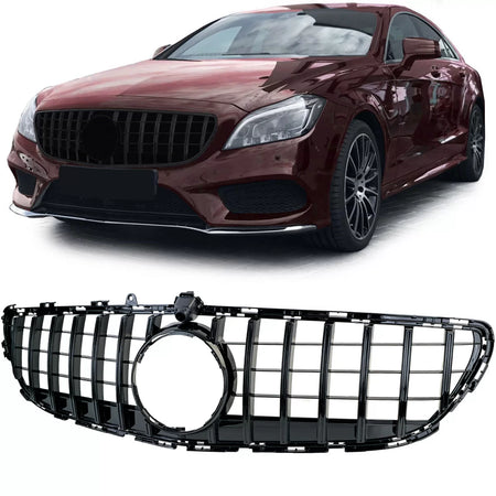 Griglia Sportiva Nera Lucida Anteriore per Mercedes CLS C218 X218 Facelift 14-18