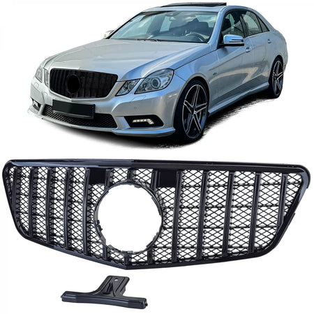Griglia Sportiva Nera Lucida Anteriore per Mercedes e W212 S212 09-13