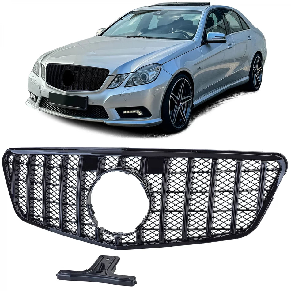 Griglia Sportiva Nera Lucida Anteriore per Mercedes e W212 S212 09-13