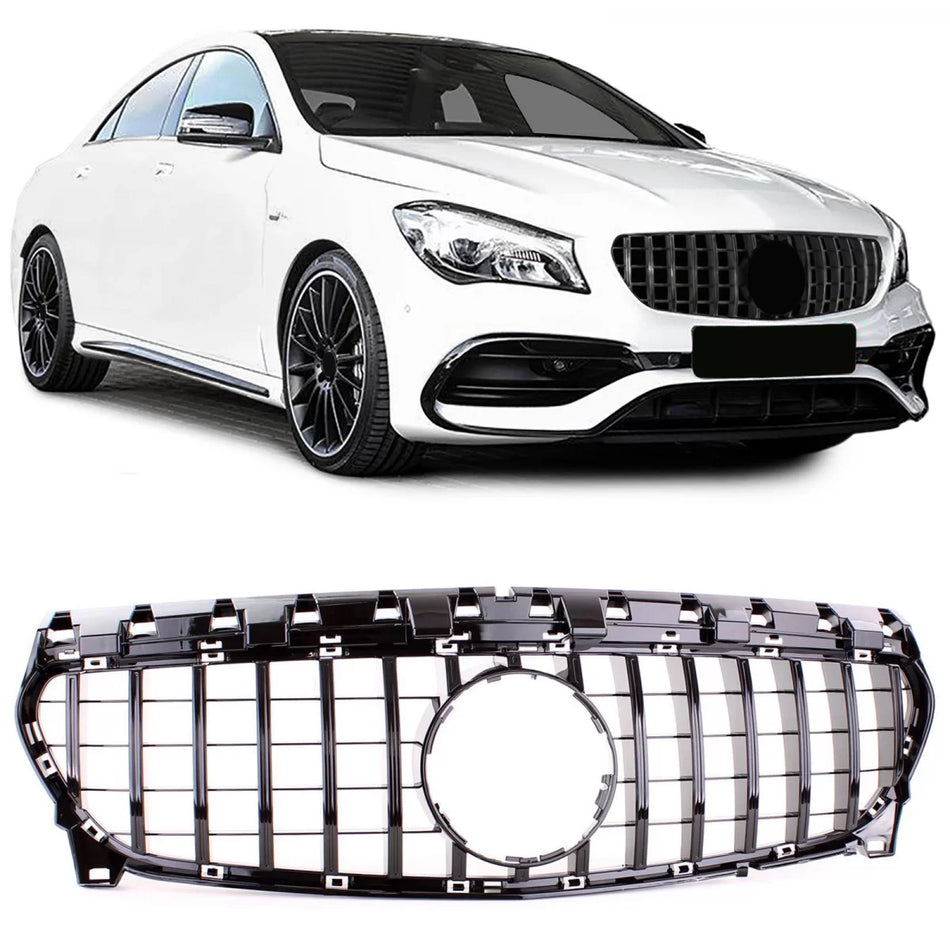 Griglia Sportiva Nera Lucida Anteriore per Mercedes CLA C117 16-19