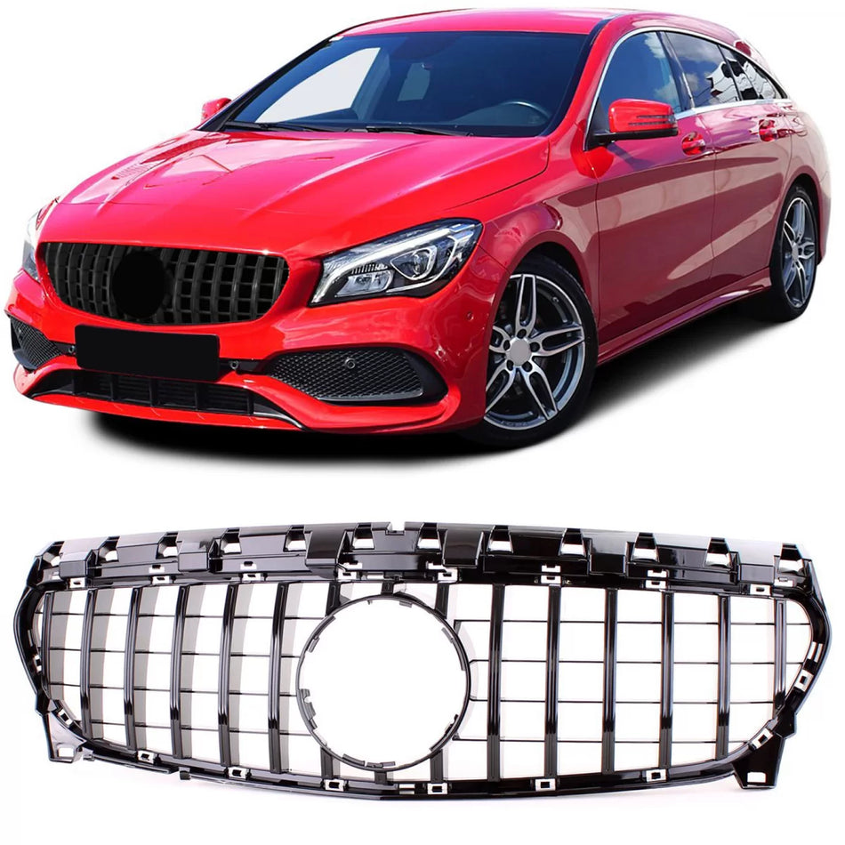 Griglia Sportiva Nera Lucida Anteriore per Mercedes CLA X117 Shooting Brake
