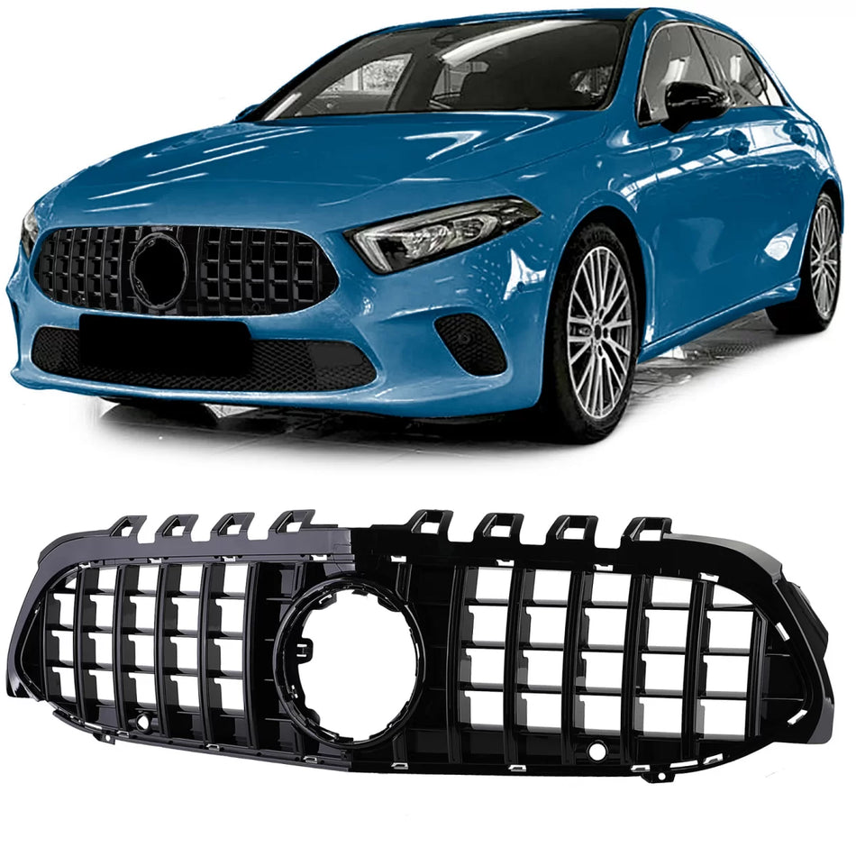 Griglia Sportiva Nera Lucida Anteriore per Mercedes Classe A W177 V177 18-24