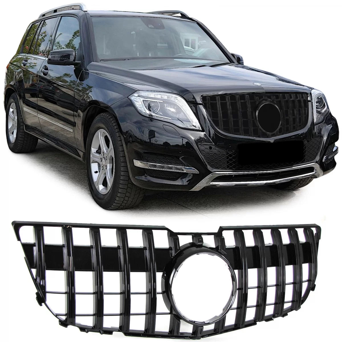 Griglia Sportiva Nera Lucida Anteriore per Mercedes GLK X204 08-12