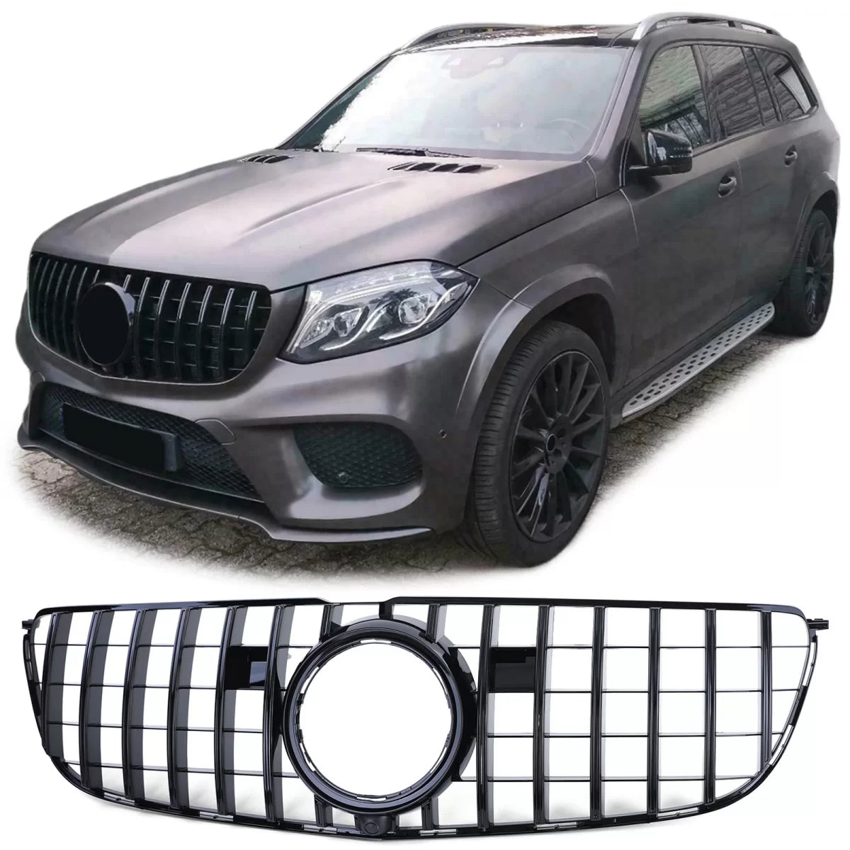 Griglia Sportiva Nera Lucida per Mercedes GLS X166 2015-2019