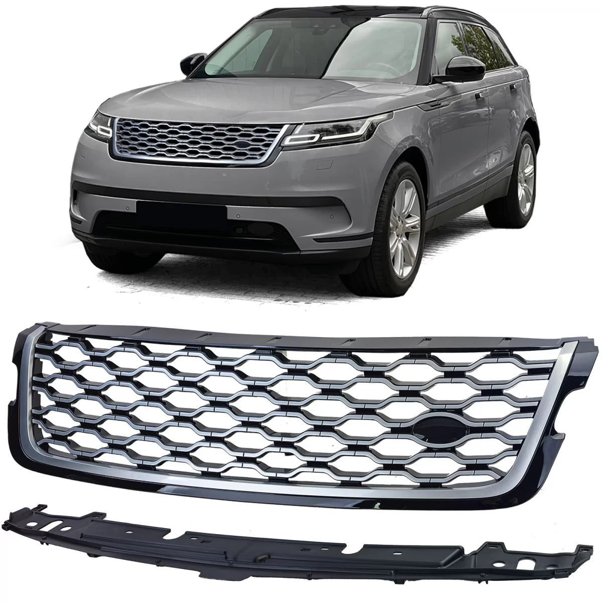 Griglia Sportiva Nera Argento per Range Rover Velar L560 2017-2023