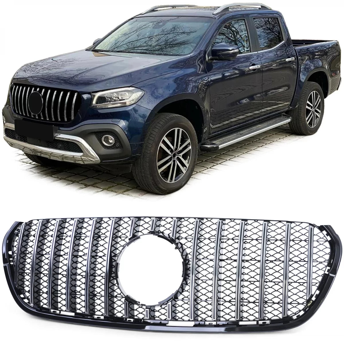 Griglia Sportiva Cromata Nera Anteriore per Mercedes Classe X W470 17-20