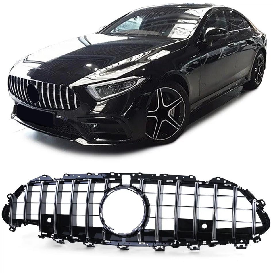 Griglia Sportiva Cromata Nero Lucido Anteriore per Mercedes CLS C257 dal 17