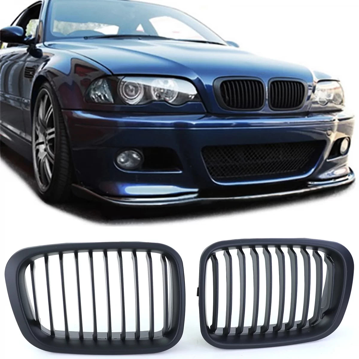 Griglia Anteriore Sportiva Nera per BMW Serie 3 E46 Pre-facelift 1998-2001