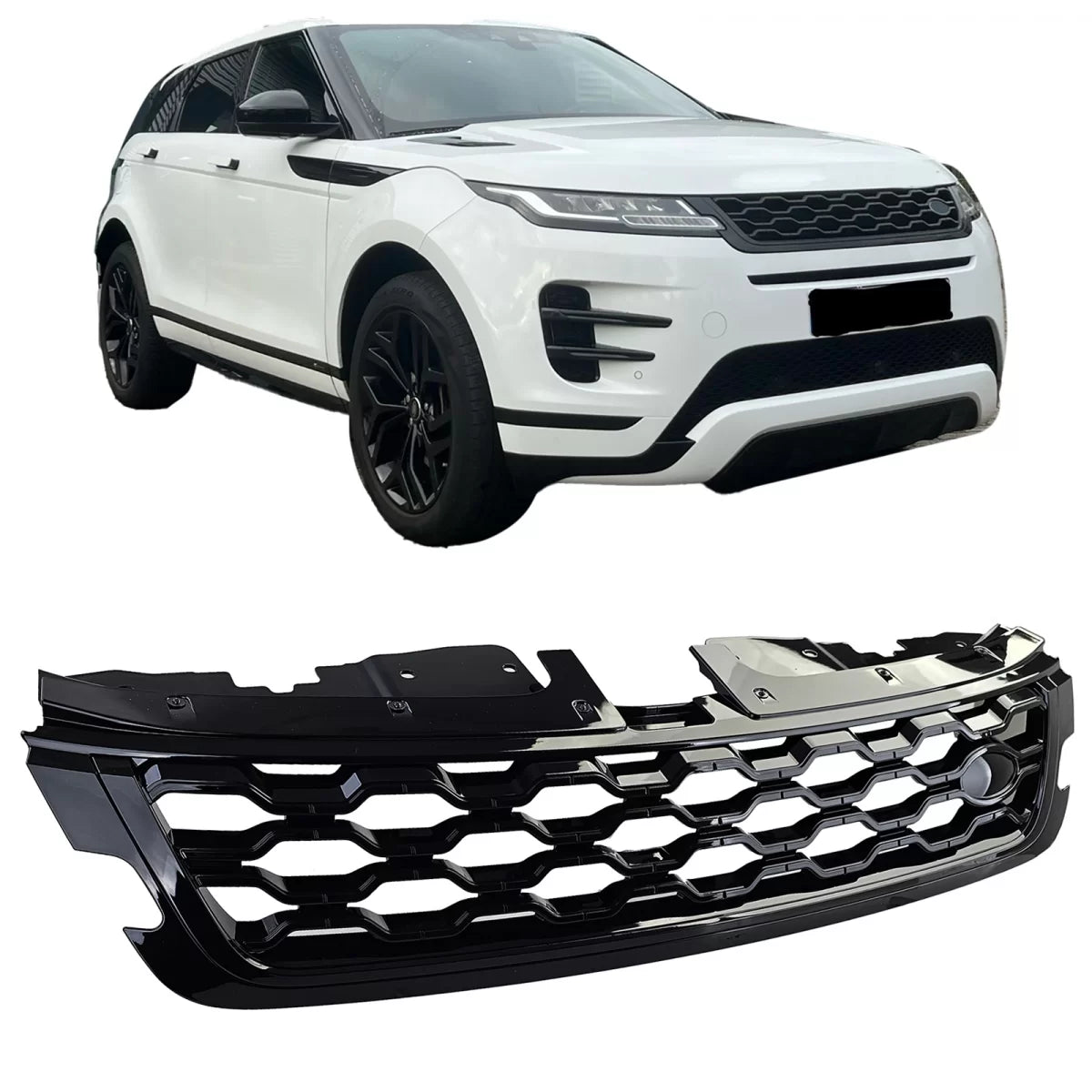 Griglia Sportiva Lucida Nera Anteriore per Range Rover Evoque L551 dal 2019