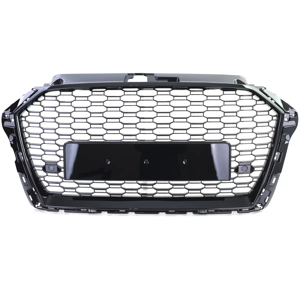Griglia Sportiva Nido D'ape Nero Lucido Anteriore Audi A3 8V 16-20 Senza Acc