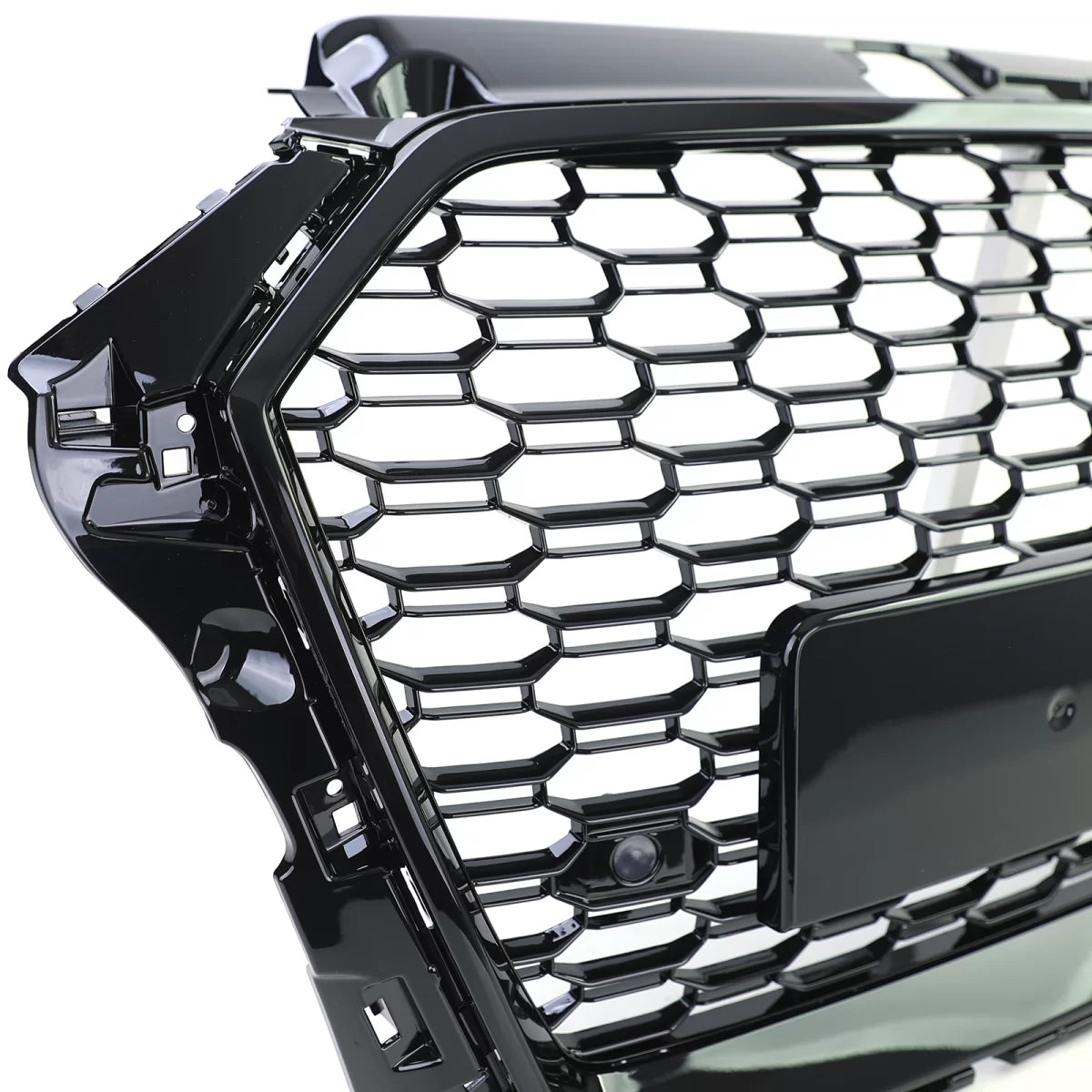 Griglia Sportiva Nido D'ape Nero Lucido Anteriore Audi A3 8V 16-20 Senza Acc