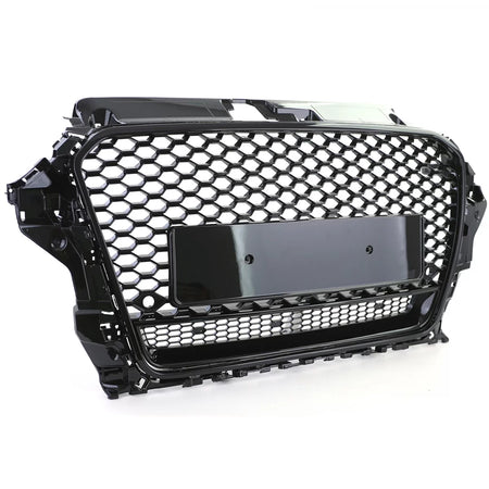 Griglia Sportiva Nido D'ape Nero Lucido Anteriore per Audi A3 8V 12-16