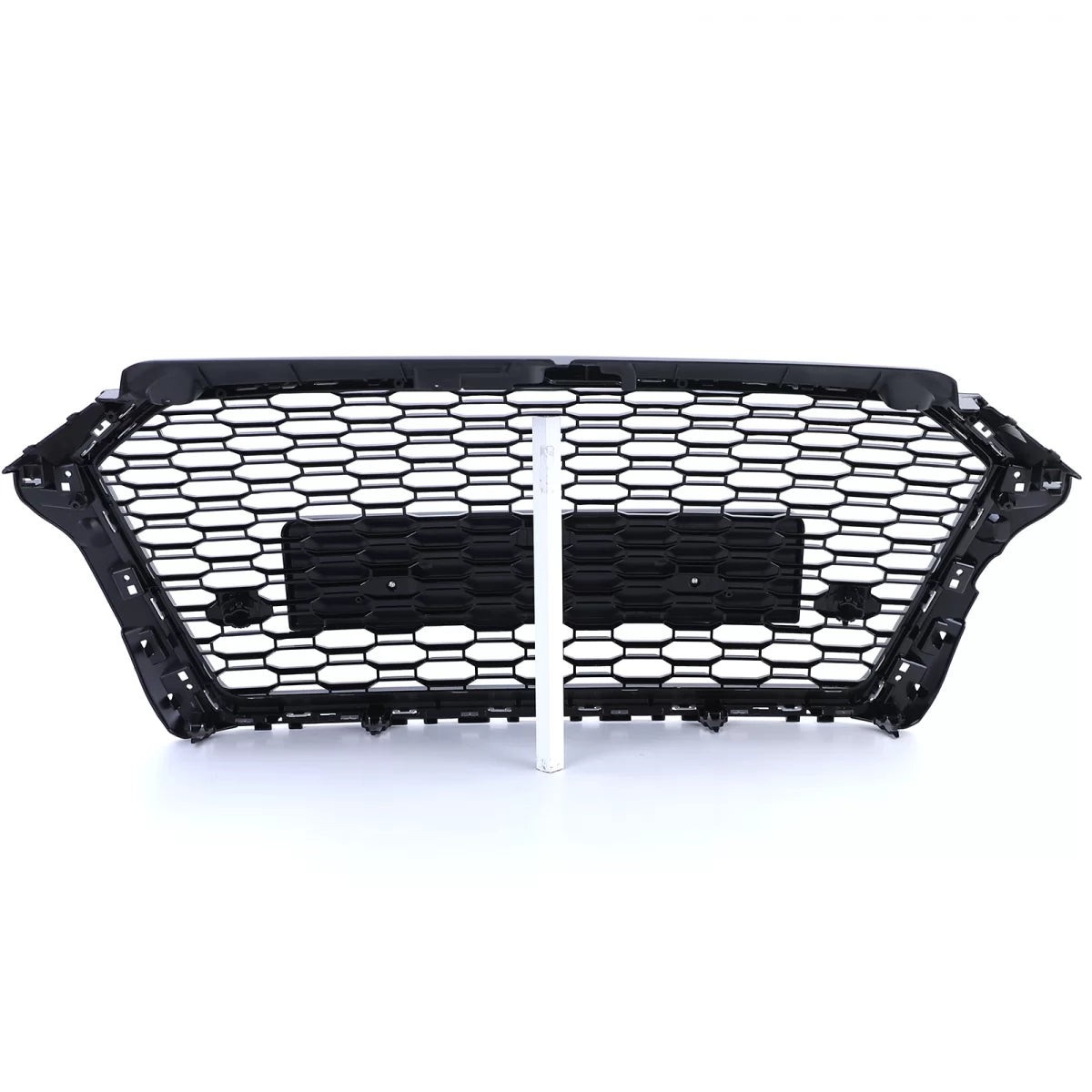 Griglia Sportiva Nido D'ape Nero Lucido Argento per Audi A3 8V 16-20 Senza ACC