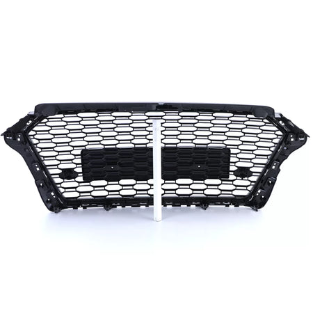 Griglia Sportiva Nido D'ape Nero Lucido Argento per Audi A3 8V 16-20 Senza ACC