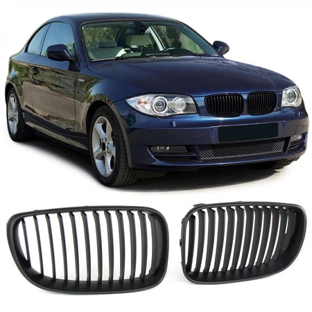 Griglia Sportiva Anteriore Nera per BMW Serie 1 E81 E82 E87 E88 07-12