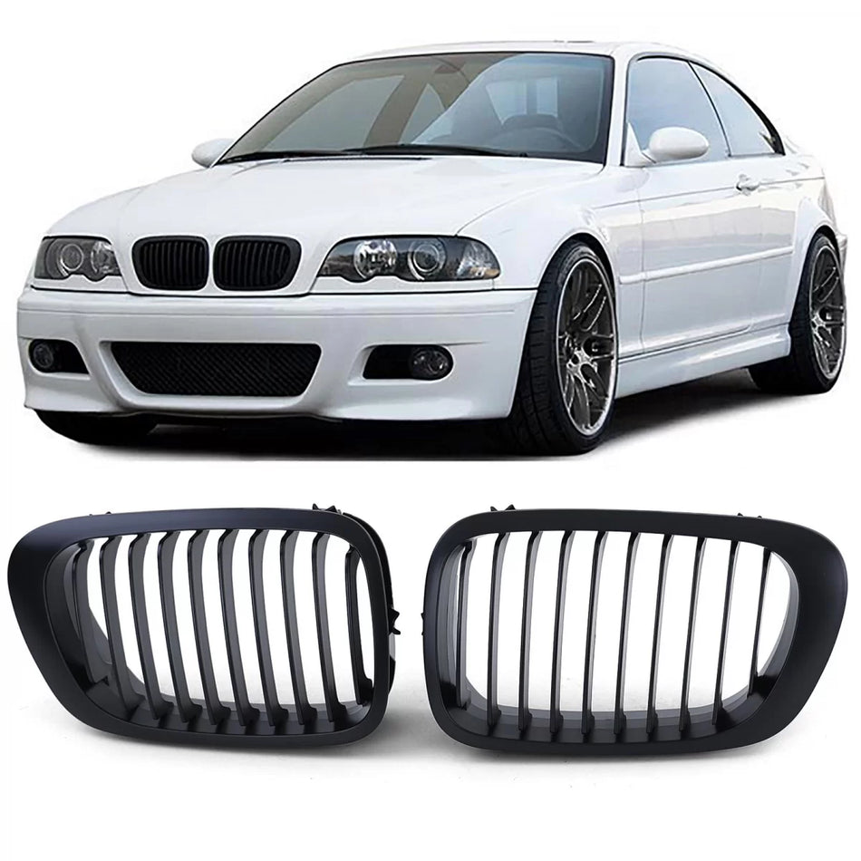 Griglia Sportiva Nera Anteriore per BMW Serie 3 E46 Coupe Cabrio 99-03