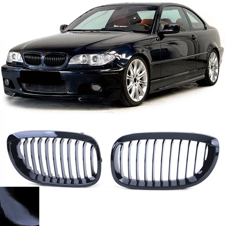 Griglia Sportiva Lucida Anteriore per BMW Serie 3 E46 Coupe Cabrio 03-07