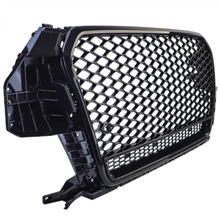 Griglia Sportiva Nido D'ape Nero Lucido per Audi Q3 8U Pre-facelift 11-15