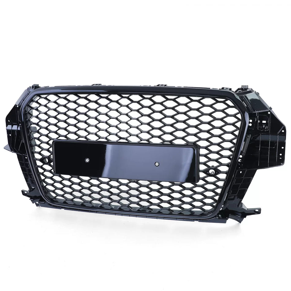 Griglia Sportiva Nido D'ape Anteriore Nero Lucido per Audi Q3 8U 11-15