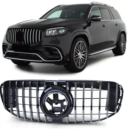 Griglia Sportiva Anteriore Nera Lucida con Cromature per Mercedes GLS X167 2019