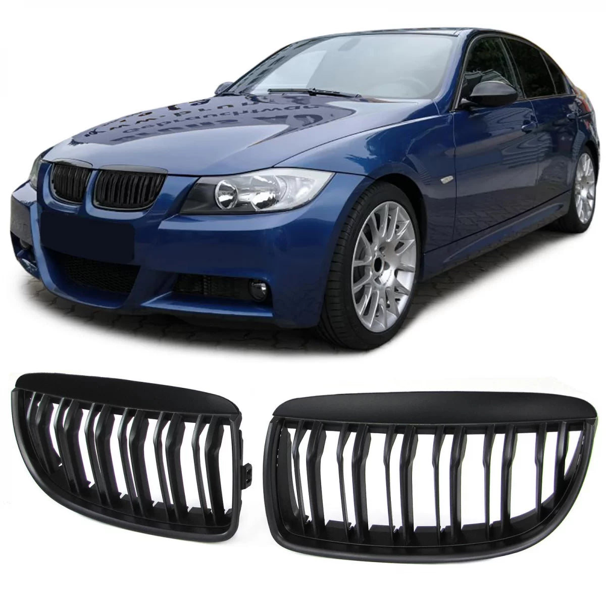 Griglia Sportiva Doppia Barra Anteriore per BMW Serie 3 E90 05-08