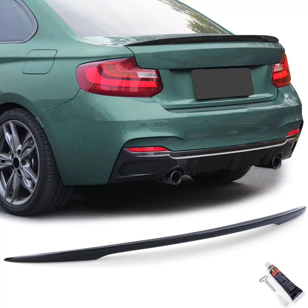 Spoiler Posteriore Sportivo Lucido Nero per BMW Serie 2 F22 Coupe