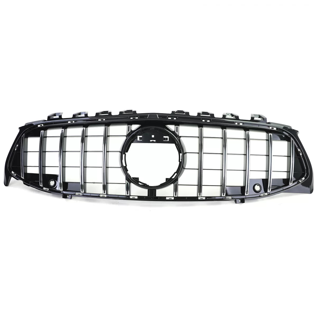 Griglia Radiatore Sportiva Nera Lucida con Cromature per Mercedes CLA X118 (dal