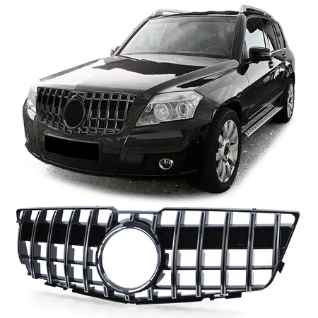 Griglia Radiatore Sportiva Nero Lucido Cromata per Mercedes GLK X204 08-12