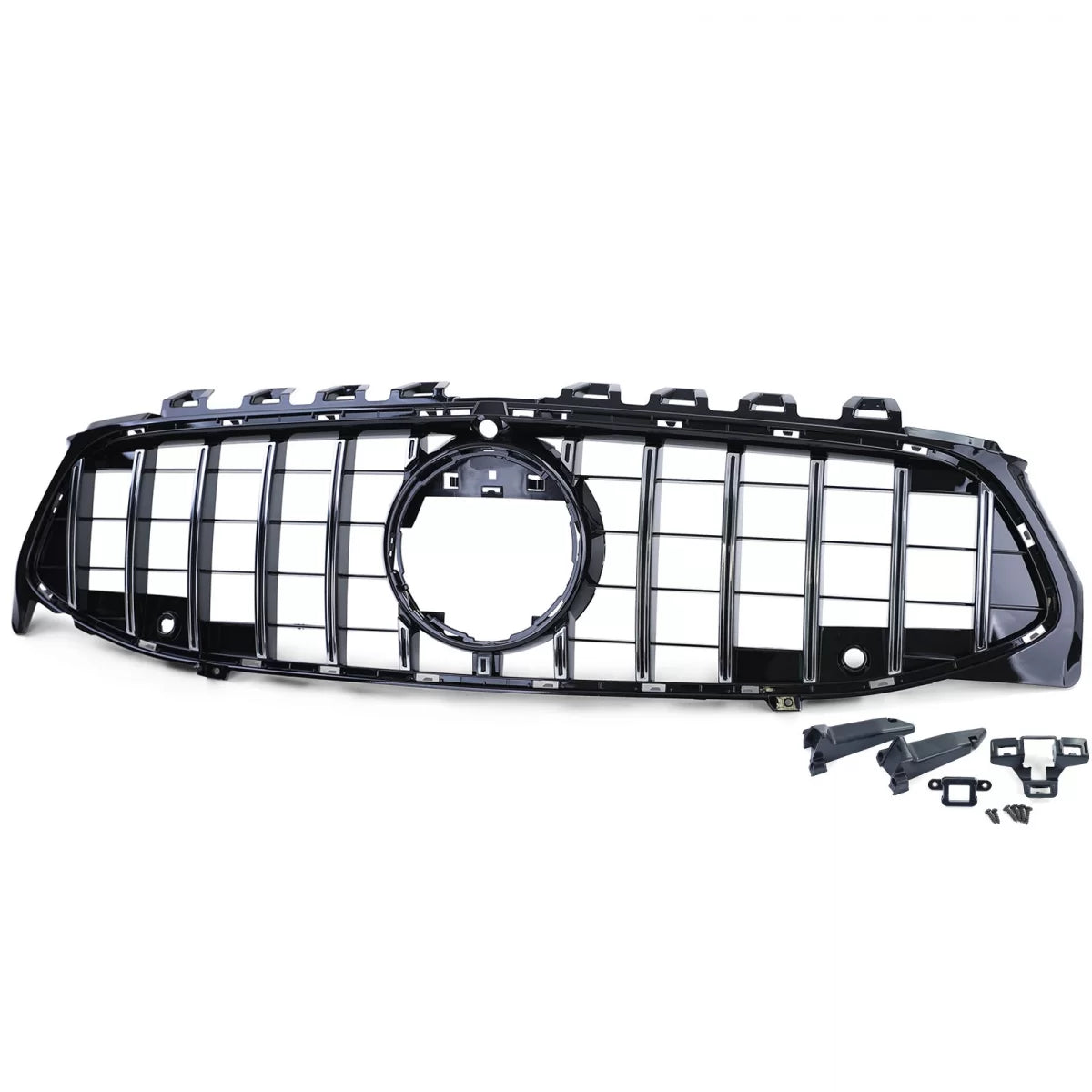 Griglia Radiatore Sportiva Cromata Nera Lucida per Mercedes CLA C118 X118 dal 19