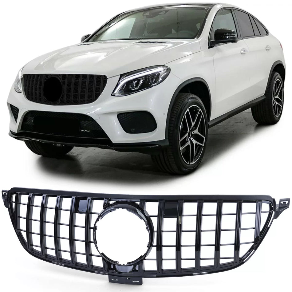 Griglia Radiatore Sportiva Anteriore Nero Lucido per Mercedes GLE Coupe C292