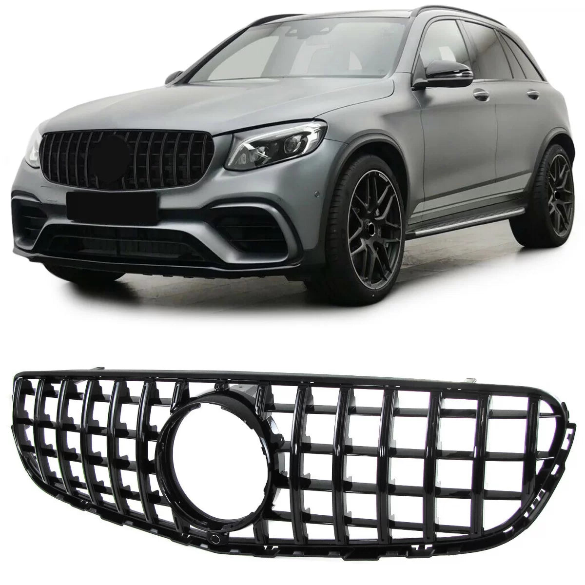 Griglia Radiatore Sportiva Nero Lucido per Mercedes GLC X253 Coupe C253