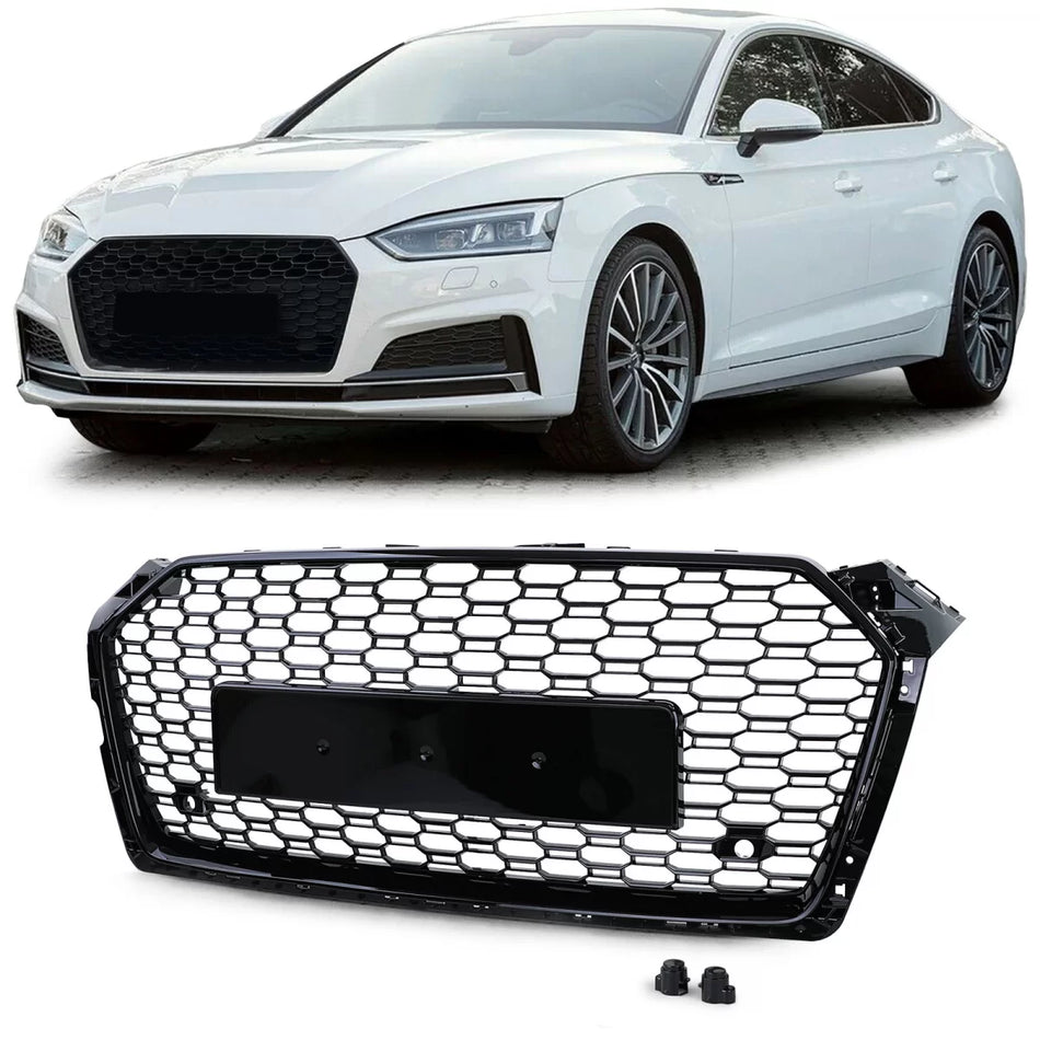 Griglia Radiatore Sportiva Lucida Nera per Audi A5 F5 dal 2016