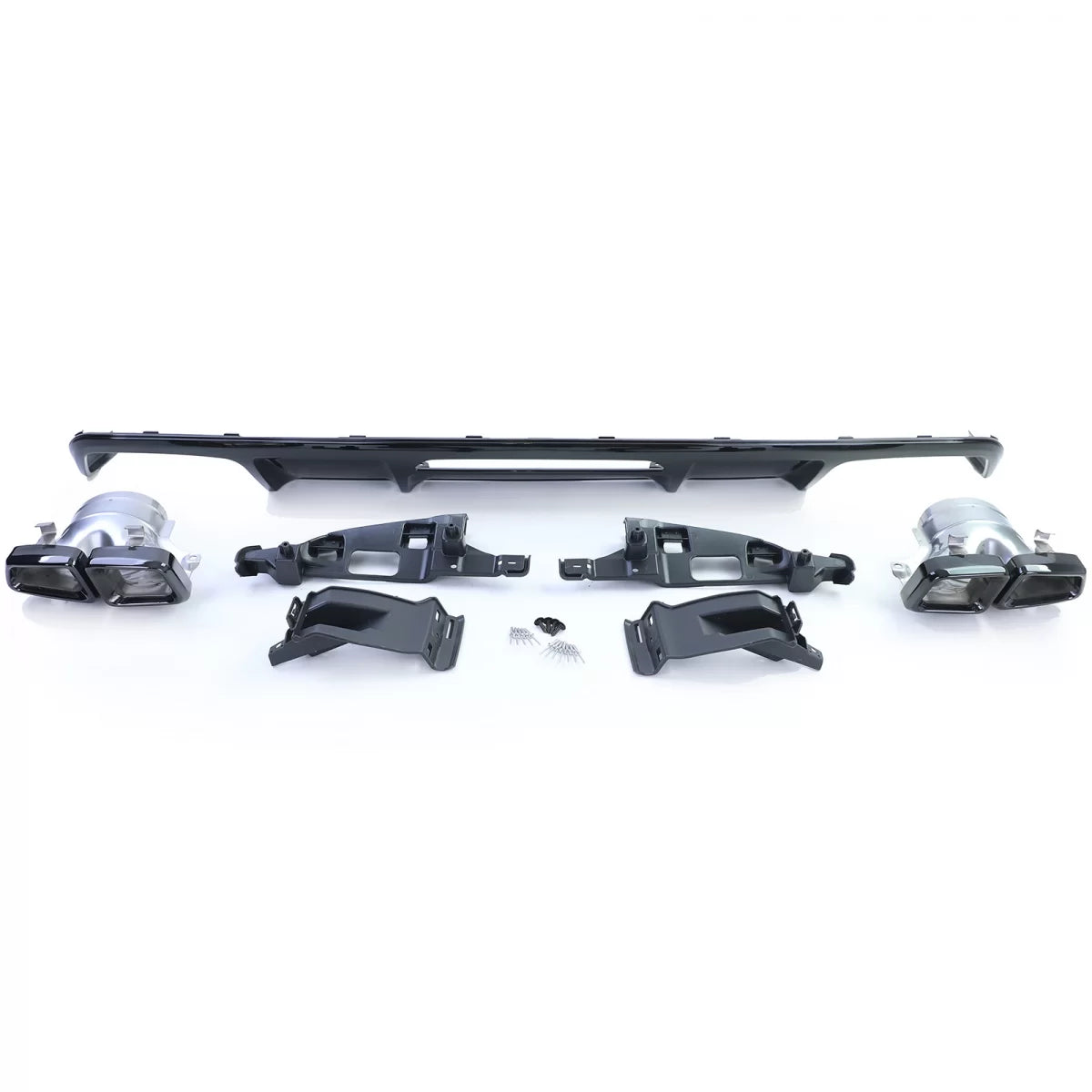 Diffusore Posteriore Sport con Terminali Neri per Mercedes CLS C218 Facelift