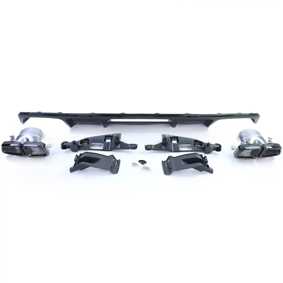 Diffusore Posteriore Sport con Terminali Neri per Mercedes CLS C218 Facelift