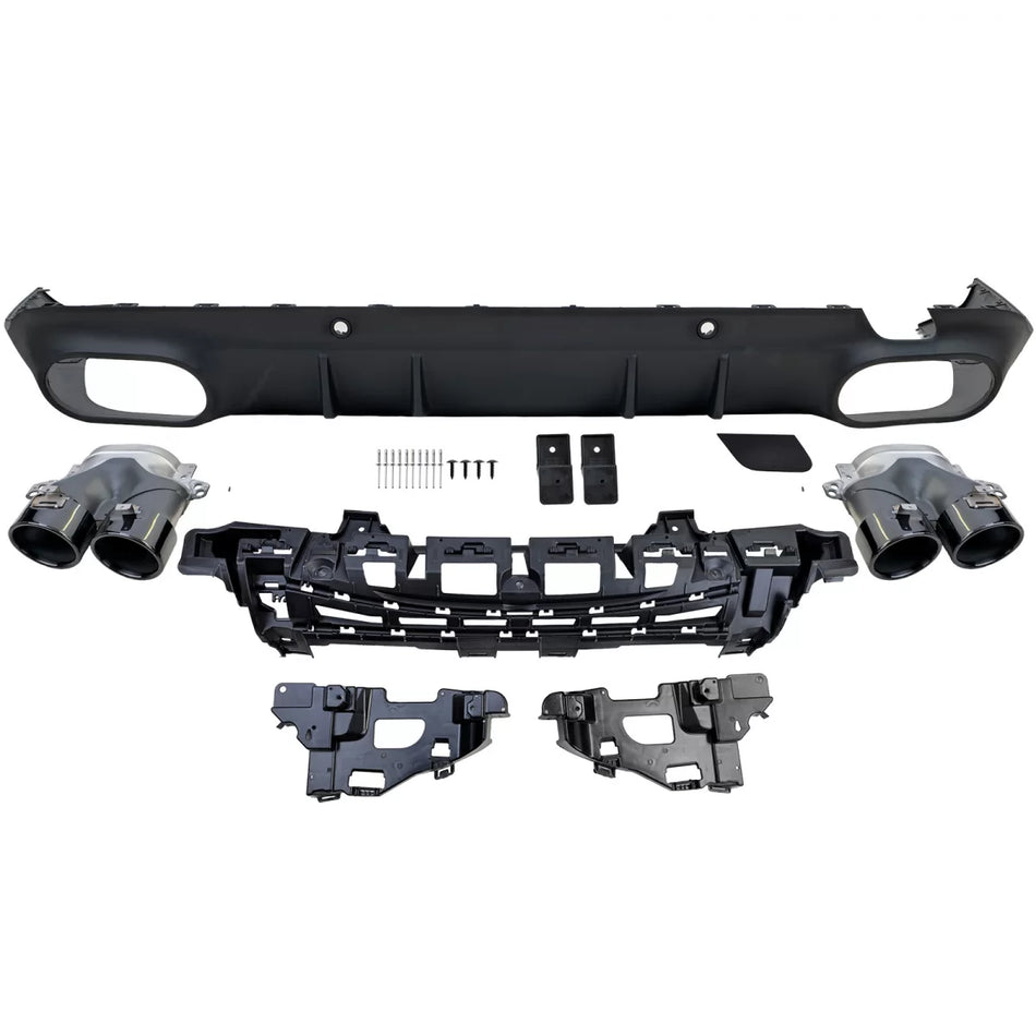 Diffusore Posteriore Sport con Terminali Neri per Mercedes CLS C257 2018-2023