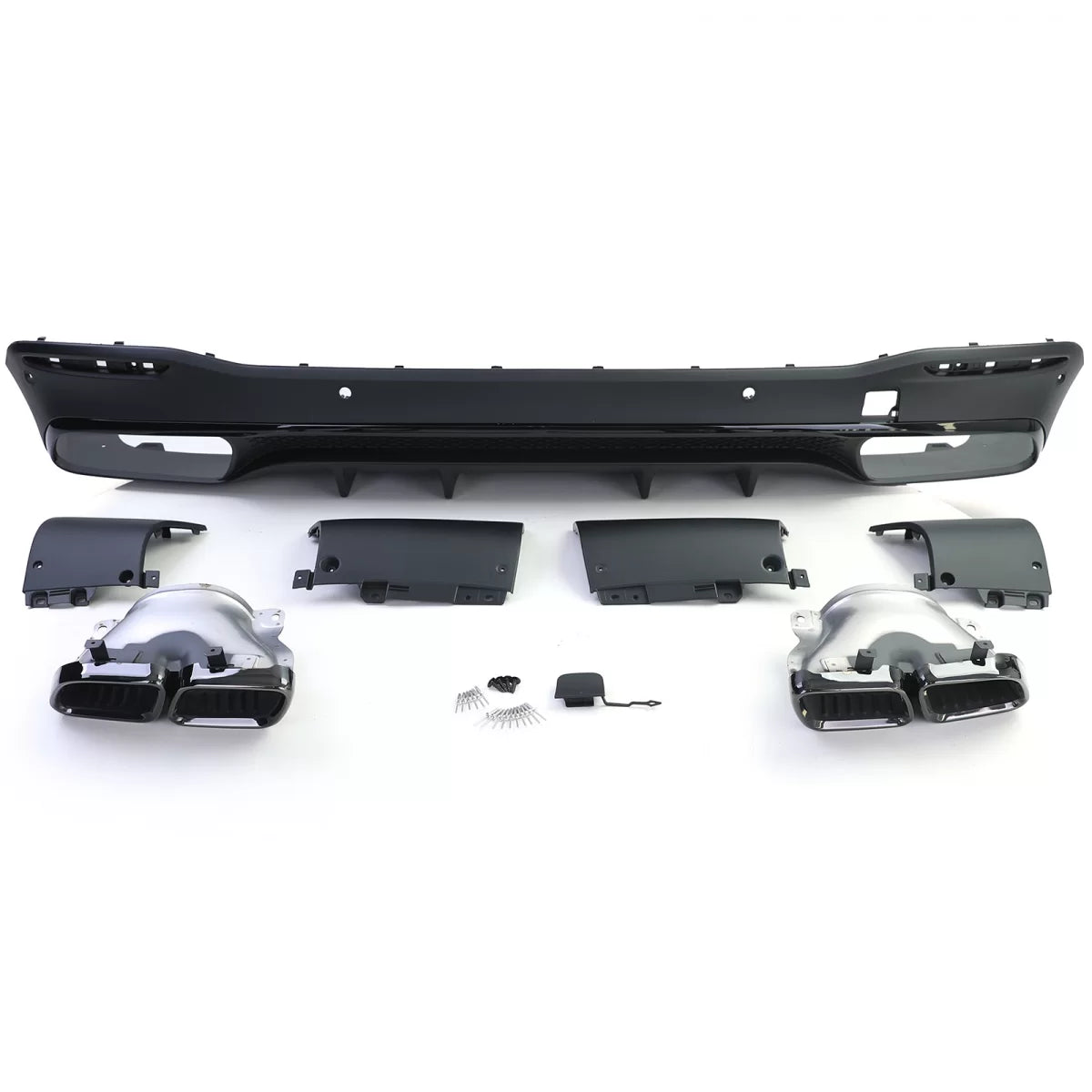 Diffusore Posteriore Sport con Terminali Neri per Mercedes GLE V167 (dal 18)