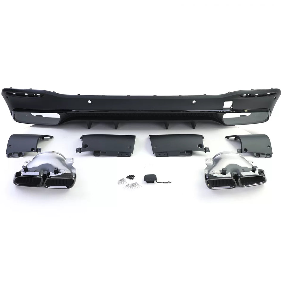 Diffusore Posteriore Sport con Terminali Neri per Mercedes GLE V167 (dal 18)
