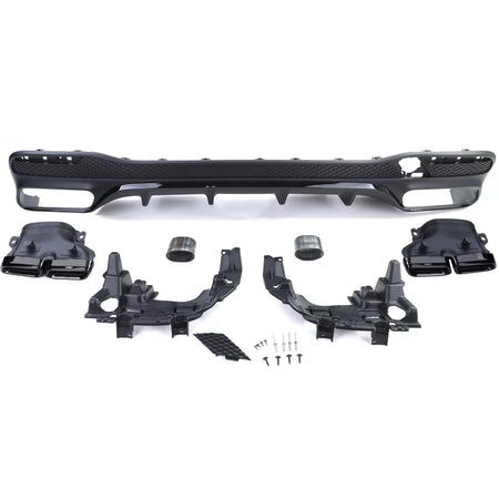 Diffusore Posteriore Sport con Terminali Neri per Mercedes GLE W166 15-18