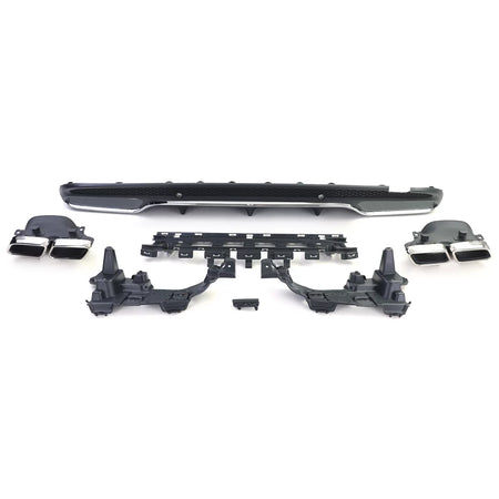 Diffusore Posteriore Sport con Terminali Cromati per Mercedes C S205 W205 14-18
