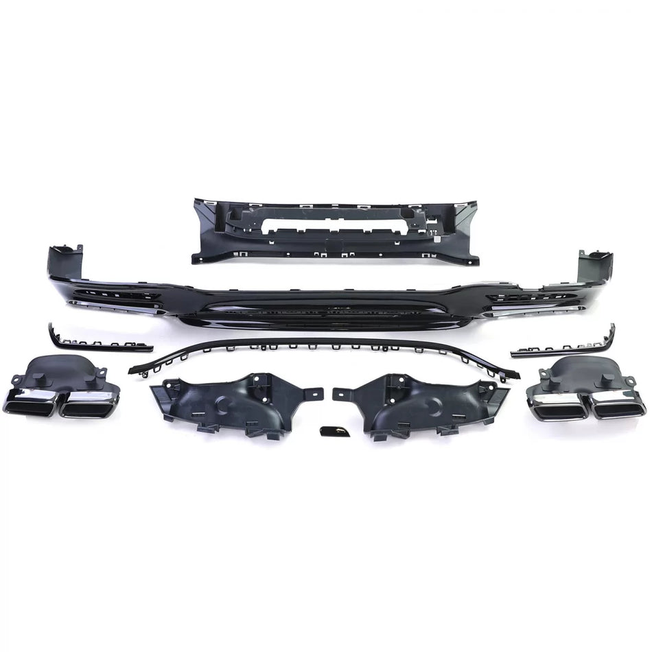 Diffusore Posteriore Sport con Doppio Terminale Nero per Mercedes Classe S W222