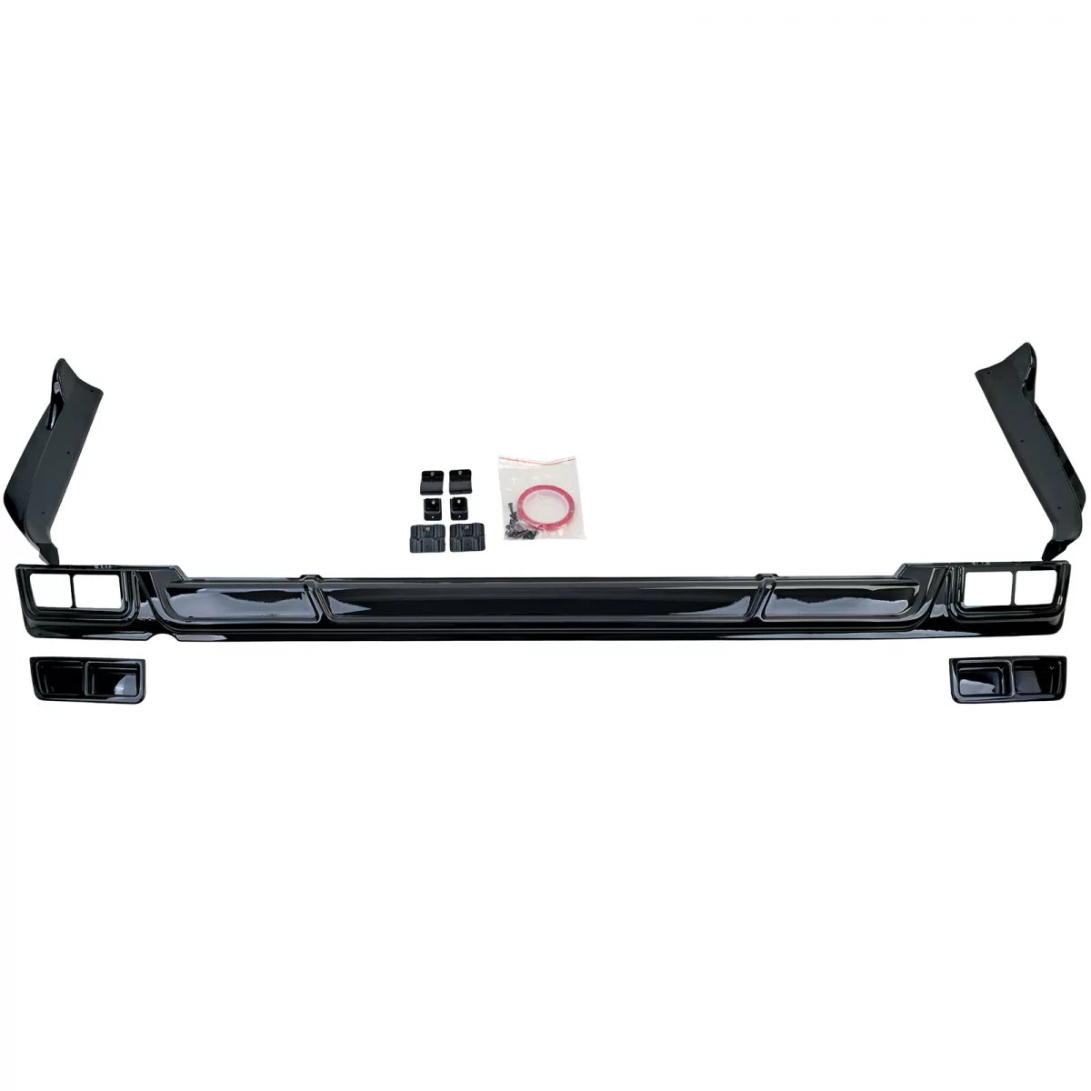 Diffusore Posteriore Sportivo Nero Lucido per Ford Tourneo Transit Custom