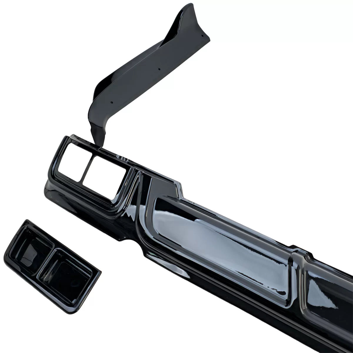 Diffusore Posteriore Sportivo Nero Lucido per Ford Tourneo Transit Custom