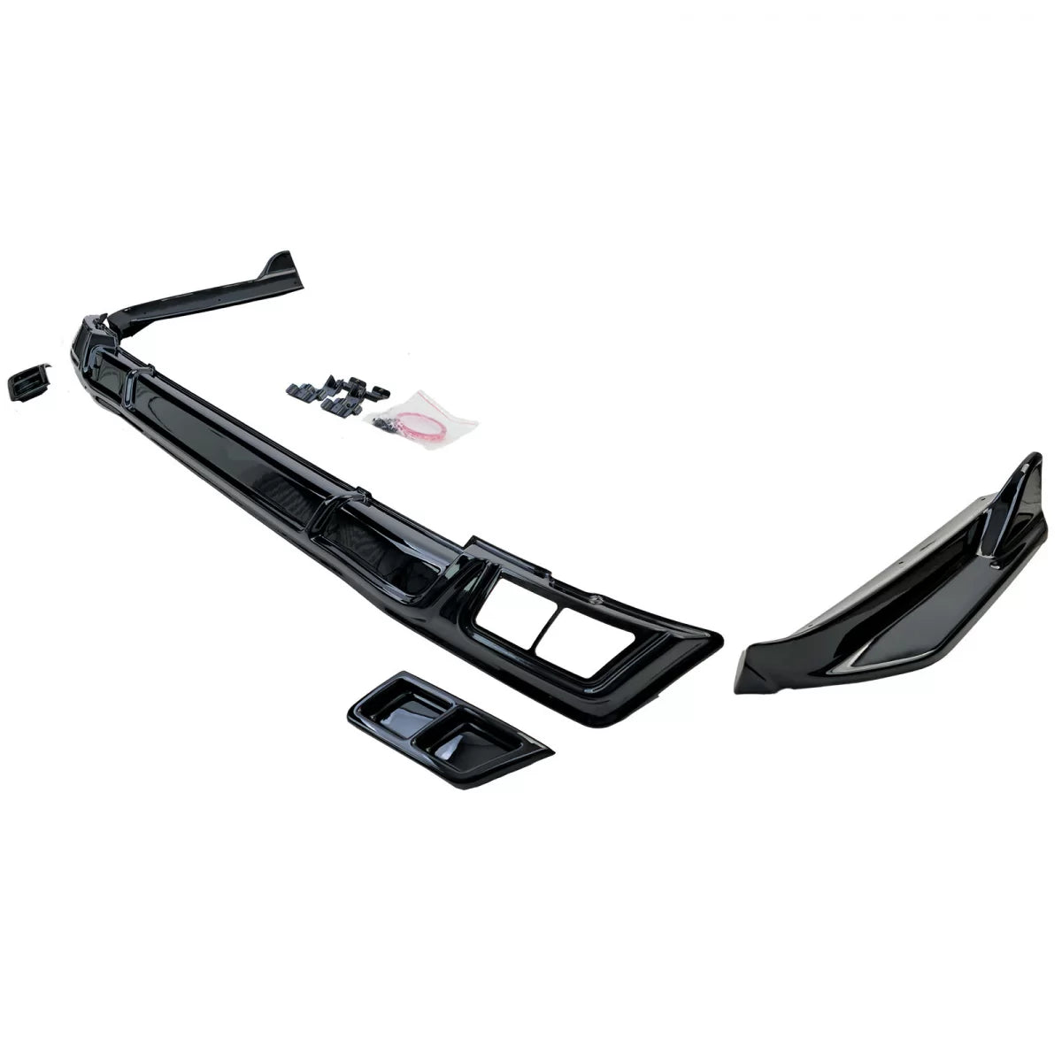 Diffusore Posteriore Sportivo Nero Lucido per Ford Tourneo Transit Custom