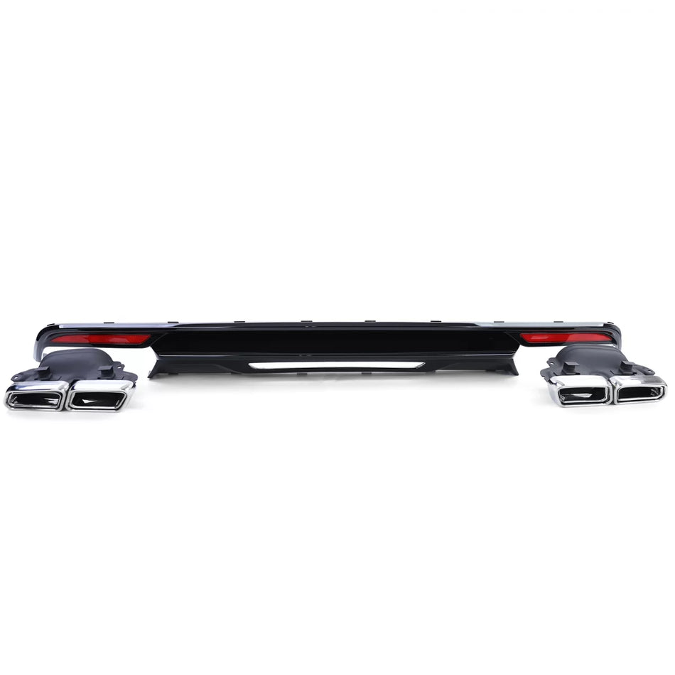 Diffusore Posteriore Sportivo Lucido con Terminali per Mercedes Classe S W222