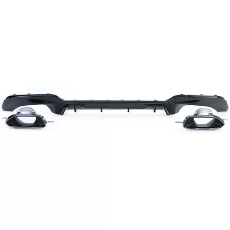 Diffusore Posteriore Sportivo Lucido con Terminali 340 Look per BMW Serie 3 G20